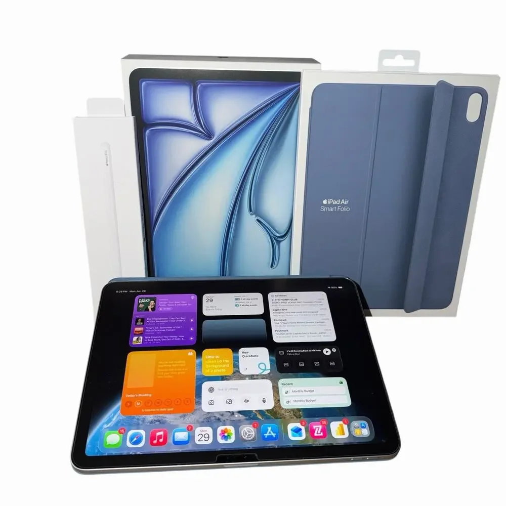 Apple iPad Air McA34ll/A 11-inch M3 A3266, 256GB, Wi-Fi, Blue with Accessories
